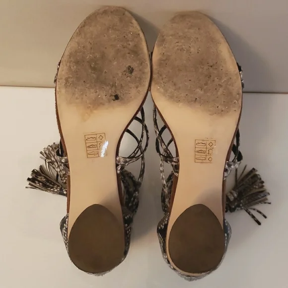 Free People x Jeffrey Campbell Despina heeled Sandals 8 EUC - Picture 14 of 15